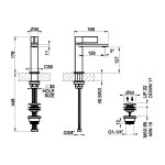 Gessi Inverso Rigato Bateria umywalkowa z korkiem klik-klak Chrom 73551.031