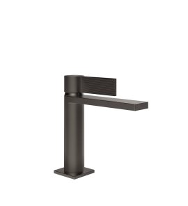 Gessi Inverso Rigato Bateria umywalkowa z korkiem klik-klak Black Metal Brushed PVD 73551.707