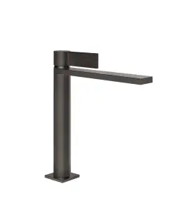 Gessi Inverso Rigato Bateria umywalkowa z korkiem klik-klak Black Metal Brushed PVD 73555.707