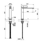 Gessi Inverso Rigato Bateria umywalkowa bez korka Chrom 73506.031