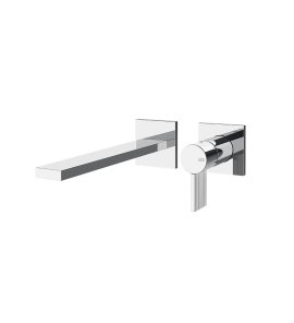 Gessi Inverso Rigato Bateria umywalkowa podtynkowa z wylewką 198 mm - element zewnętrzny Chrom 73588.031