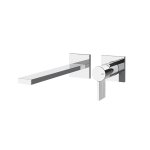Gessi Inverso Rigato Bateria umywalkowa podtynkowa z wylewką 198 mm - element zewnętrzny Chrom 73588.031