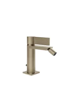 Gessi Inverso Rigato Bateria bidetowa z korkiem klik-klak Finox Brushed Nickel 73507.149