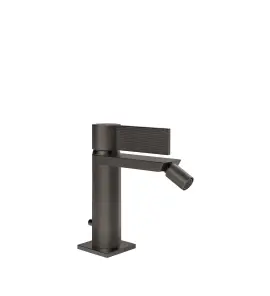 Gessi Inverso Rigato Bateria bidetowa z korkiem klik-klak Black Metal Brushed PVD 73507.707