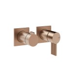 Gessi Inverso Rigato Bateria prysznicowa podtynkowa 2-drożna - element zewnętrzny Copper Brushed PVD 73538.708