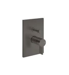 Gessi Inverso Rigato Bateria wannowo-prysznicowa podtynkowa 2-drożna - element zewnętrzny Black Metal Brushed PVD 73579.707