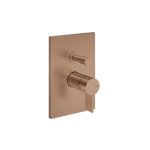 Gessi Inverso Rigato Bateria wannowo-prysznicowa podtynkowa 2-drożna - element zewnętrzny Copper Brushed PVD 73579.708