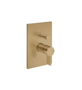 Gessi Inverso Rigato Bateria wannowo-prysznicowa podtynkowa 2-drożna - element zewnętrzny Warm Bronze Brushed PVD 73579.726