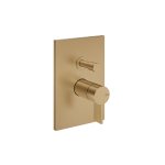 Gessi Inverso Rigato Bateria wannowo-prysznicowa podtynkowa 2-drożna - element zewnętrzny Warm Bronze Brushed PVD 73579.726