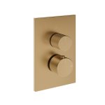 Gessi Inverso Rigato Bateria podtynkowa termostatyczna 3-drożna - element zewnętrzny Warm Bronze Brushed PVD 73537.726