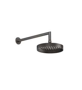 Gessi Inverso Rigato Deszczownica Ø 218 mm z ramieniem ściennym Black Metal Brushed PVD 63548.707