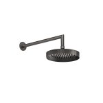 Gessi Inverso Rigato Deszczownica Ø 218 mm z ramieniem ściennym Black Metal Brushed PVD 63548.707