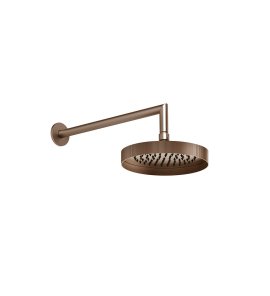 Gessi Inverso Rigato Deszczownica Ø 218 mm z ramieniem ściennym Copper Brushed PVD 63548.708