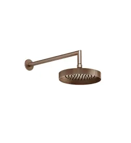 Gessi Inverso Rigato Deszczownica Ø 218 mm z ramieniem ściennym Copper Brushed PVD 63548.708