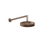 Gessi Inverso Rigato Deszczownica Ø 218 mm z ramieniem ściennym Copper Brushed PVD 63548.708
