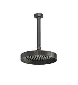 Gessi Inverso Rigato Deszczownica z ramieniem sufitowym Black Metal Brushed PVD 63552.707