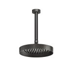 Gessi Inverso Rigato Deszczownica z ramieniem sufitowym Black Metal Brushed PVD 63552.707