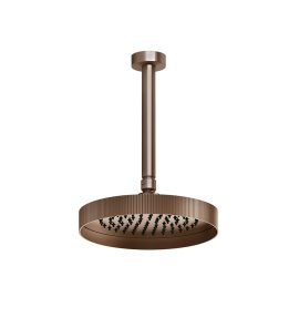 Gessi Inverso Rigato Deszczownica z ramieniem sufitowym (długość regulowana) Copper Brushed PVD 63550.708
