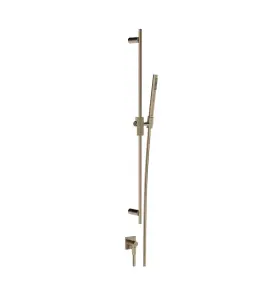 Gessi Inverso Rigato Drążek prysznicowy ze słuchawką, wężem 150 cm oraz przyłączem kątowym Finox Brushed Nickel 73541.149