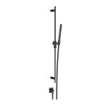 Gessi Inverso Rigato Drążek prysznicowy ze słuchawką, wężem 150 cm oraz przyłączem kątowym Black Metal Brushed PVD 73541.707