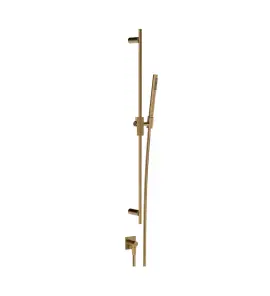 Gessi Inverso Rigato Drążek prysznicowy ze słuchawką, wężem 150 cm oraz przyłączem kątowym Warm Bronze Brushed PVD 73541.726