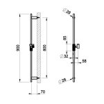 Gessi Inverso Rigato Drążek prysznicowy Finox Brushed Nickel 63585.149