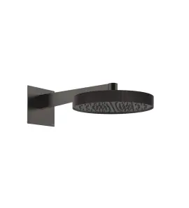 Gessi Inverso Rigato Głowica prysznicowa Ø 300 mm ścienna Black Metal Brushed PVD 63568.707