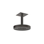 Gessi Inverso Rigato Głowica prysznicowa Ø 300 mm sufitowa (długość regulowana) Black Metal Brushed PVD 63570.707