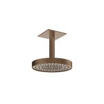 Gessi Inverso Rigato Głowica prysznicowa Ø 300 mm sufitowa (długość regulowana) Copper Brushed PVD 63570.708
