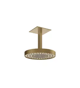 Gessi Inverso Rigato Głowica prysznicowa Ø 300 mm sufitowa (długość regulowana) Warm Bronze Brushed PVD 63570.726