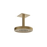 Gessi Inverso Rigato Głowica prysznicowa Ø 300 mm sufitowa (długość regulowana) Warm Bronze Brushed PVD 63570.726