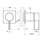 Gessi Inverso Rigato Mieszacz podtynkowy jednodrożny - element zewnętrzny Finox Brushed Nickel 73519.149