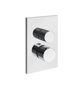 Gessi Inverso Rigato Mieszacz podtynkowy termostatyczny jednodrożny - element zewnętrzny Chrom 73533.031