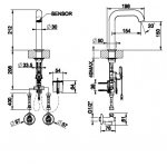 Gessi MECCANICA Bateria umywalkowa elektroniczna jednootworowa element zewnętrzny steel brushed 54281.239