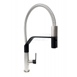 Gessi Mesh Bateria kuchenna 1-otworowa z wyciąganą wylewką Finox/Matte Black 60005.599