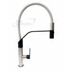 Gessi Mesh Bateria kuchenna 1-otworowa z wyciąganą wylewką Finox/Matte Black 60005.599