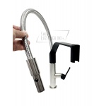 Gessi Mesh Bateria kuchenna 1-otworowa z wyciąganą wylewką Finox/Matte Black 60005.599