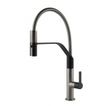 Gessi Mesh Bateria kuchenna 1-otworowa z wyciąganą wylewką Finox/Matte Black 60005.599