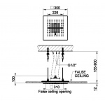 Gessi Minimali Deszczownica sufitowa 350x350 mm polished steel 57807.238 / 57807238