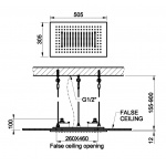 Gessi Minimali Deszczownica sufitowa 300x500 mm polished steel 57805.238 / 57805238