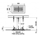 Gessi Minimali Wykończenie deszczownicy sufitowej 300x500 mm Biały 57010.279 / 57010279