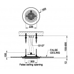 Gessi Minimali Wykończenie deszczownicy sufitowej okrągłej Ø 350 mm Biały 57873.279 / 57873279