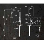      Gessi Officine Bateria kuchenna jednouchwytowa 1-otworowa Finox 60053.149