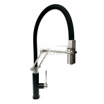      Gessi Officine Bateria kuchenna jednouchwytowa 1-otworowa Finox/Matte Black 60055.599