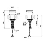 Gessi Orgini Przełącznik nablatowy Chrom 66100.031