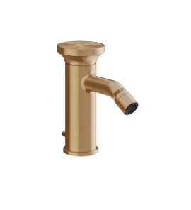 Gessi Origini Bateria bidetowa jednootworowa z korkiem warm bronze brushed pvd 66007.726