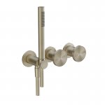 Gessi Origini Bateria natryskowa 3-otworowa podtynkowa z zestawem prysznicowym - element zewnętrzny Chrom 66036.031