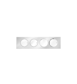 Gessi Origini Bateria natryskowa termostatyczna 4-uchwytowa podtynkowa 2-drożna - element zewnętrzny Chrom 66222.031