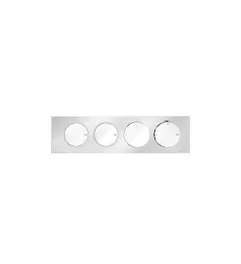 Gessi Origini Bateria natryskowa termostatyczna 4-uchwytowa podtynkowa 2-drożna - element zewnętrzny Chrom 66222.031