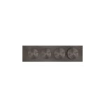 Gessi Origini Bateria natryskowa termostatyczna 4-uchwytowa podtynkowa 2-drożna - element zewnętrzny Black Metal Brushed PVD 66222.707